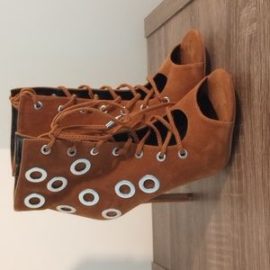 Brown Booties Size 6.5